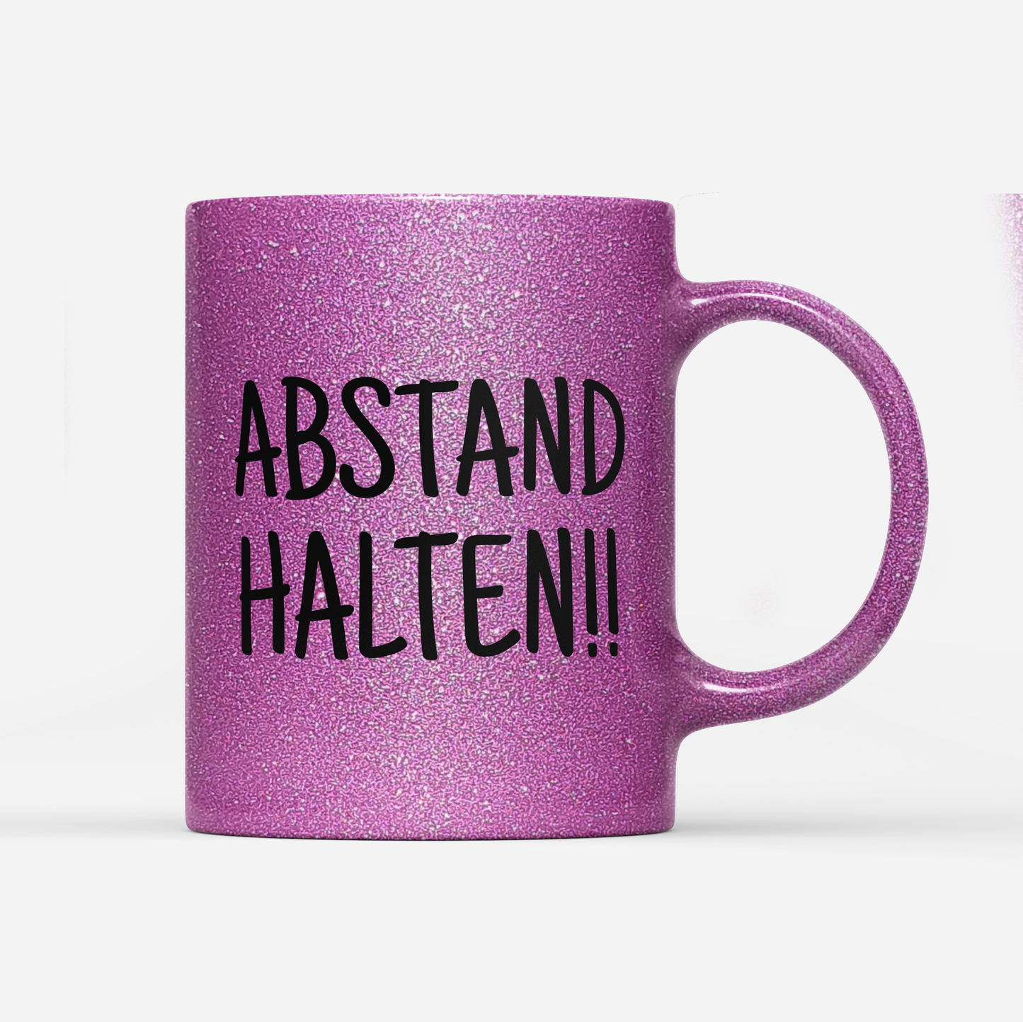 Tasse Glitzer Edition Abstand halten