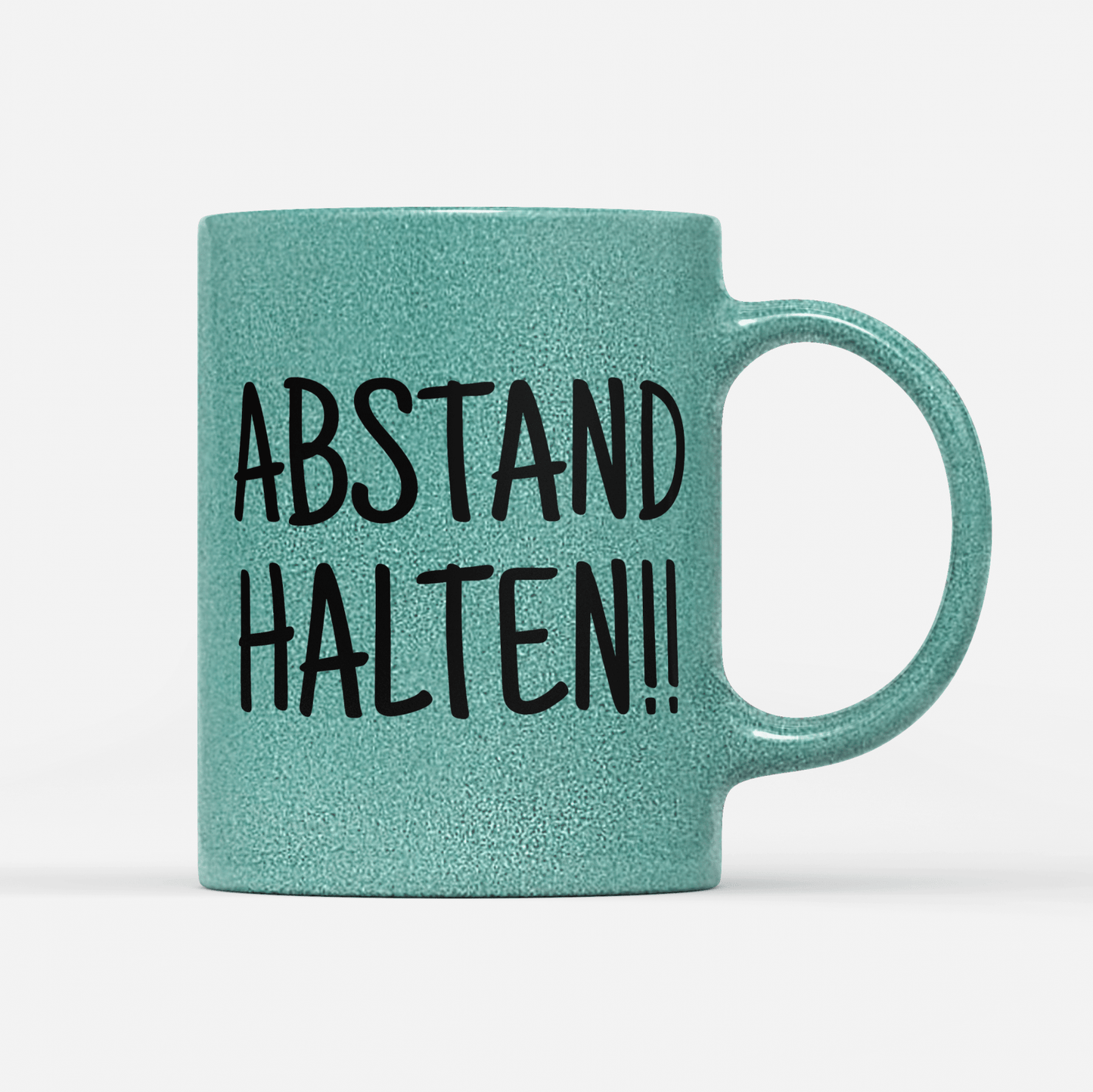 Tasse Glitzer Edition Abstand halten