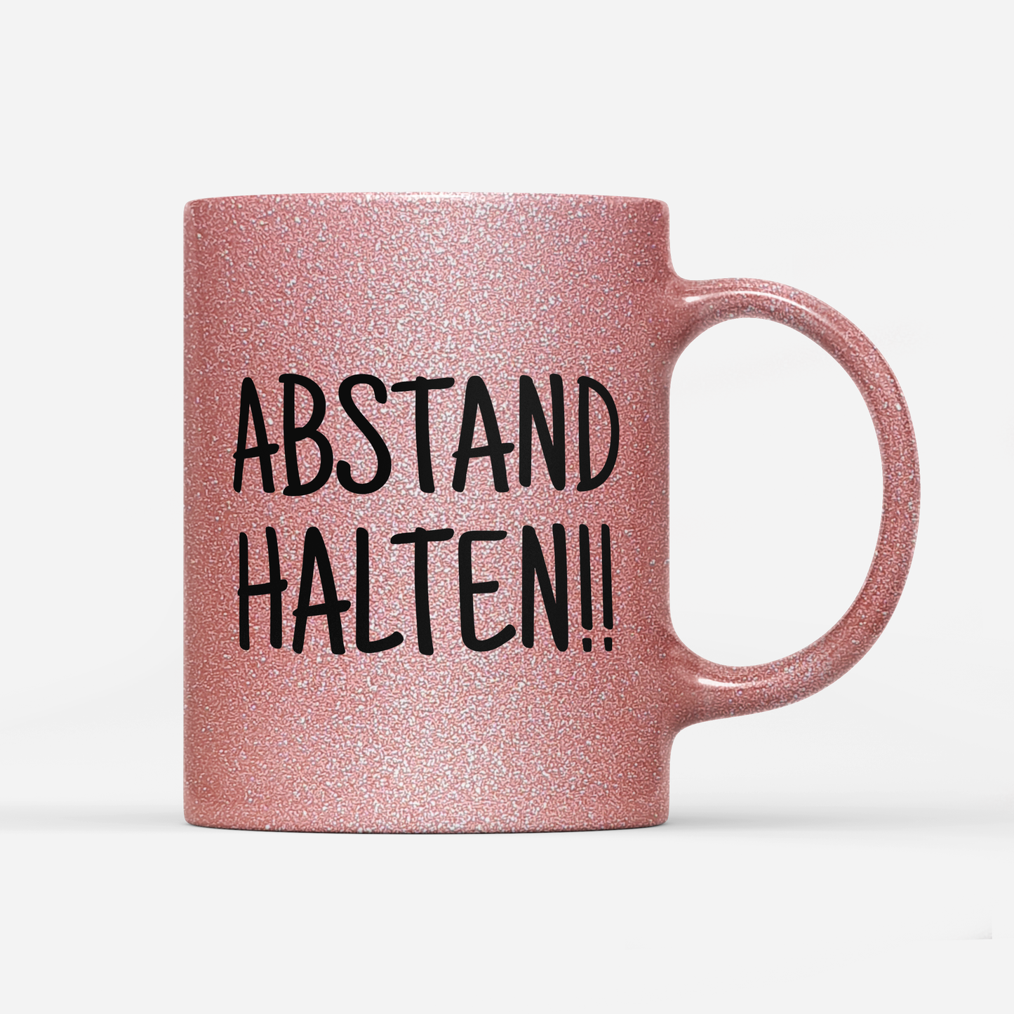 Tasse Glitzer Edition Abstand halten