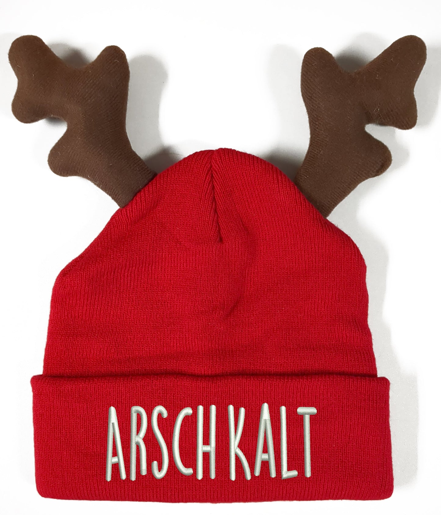 RENTIER STRICKMÜTZE ARSCHKALT STATEMENT BEANIE ELCH MÜTZE MIT SPRUCH