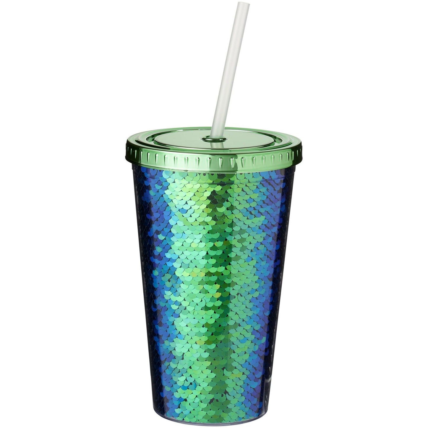 Trinkbecher Isolierbecher Becher mit Pailletten Kaffee und Tee mit Paillettenmuster