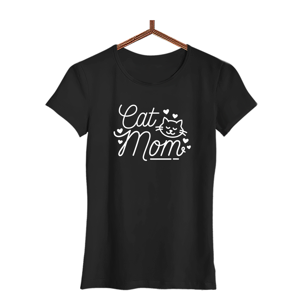 Damen T-Shirt Cat Mom