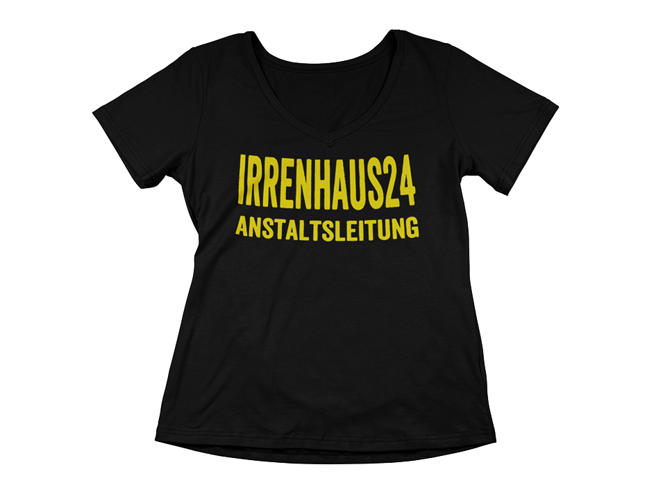 Damen V-T-Shirt Irrenhaus24 Letsgetgold