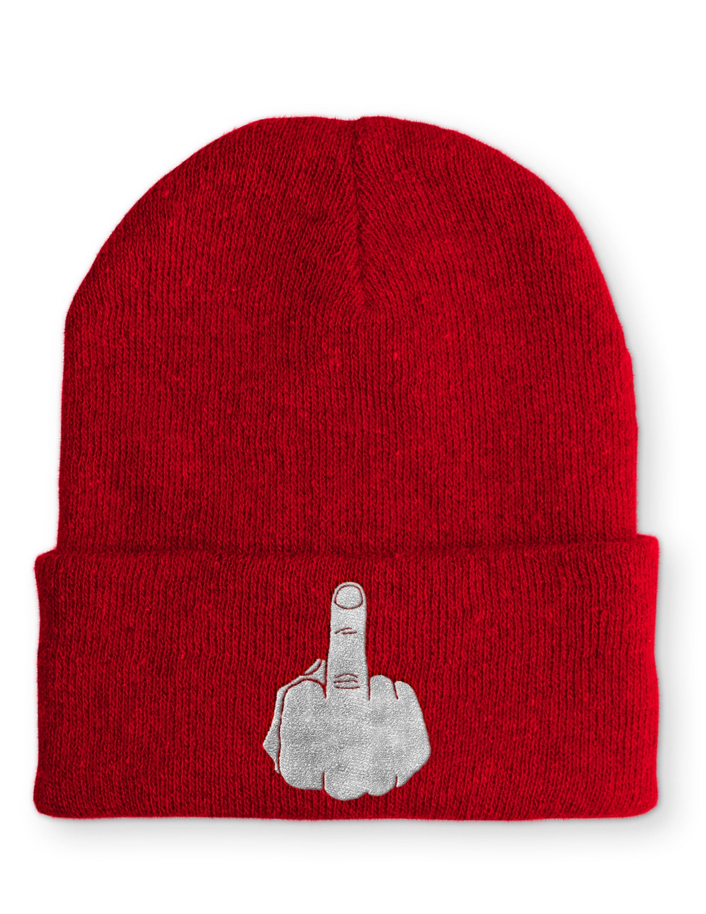 Mittelfinger Statement Beanie Mütze mit Spruch