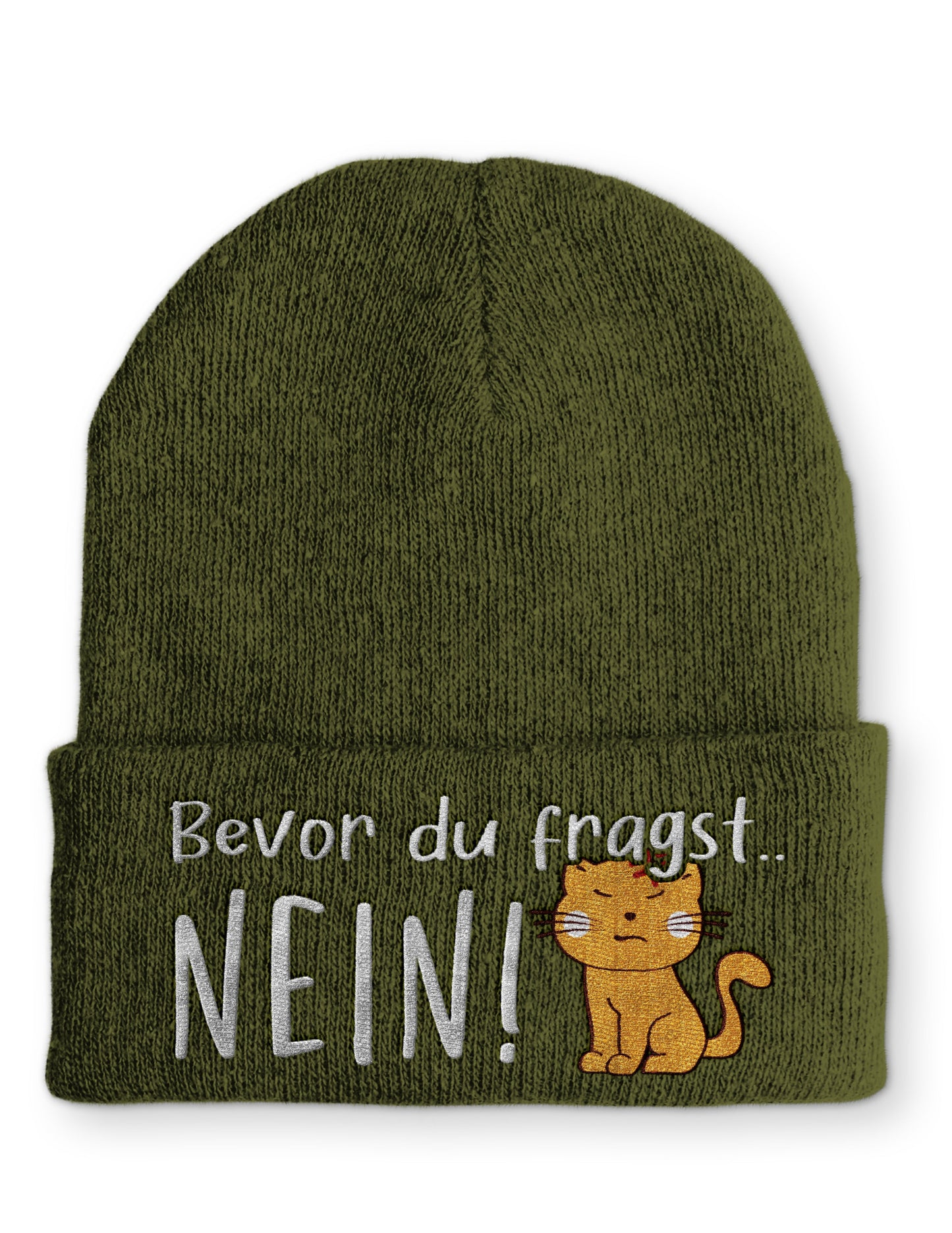 Mütze Bevor du fragst... NEIN Katze