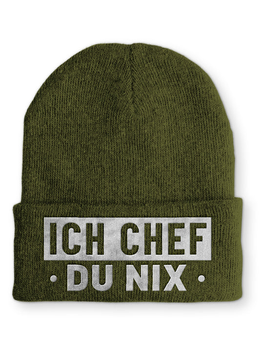 Mütze Ich Chef du nix