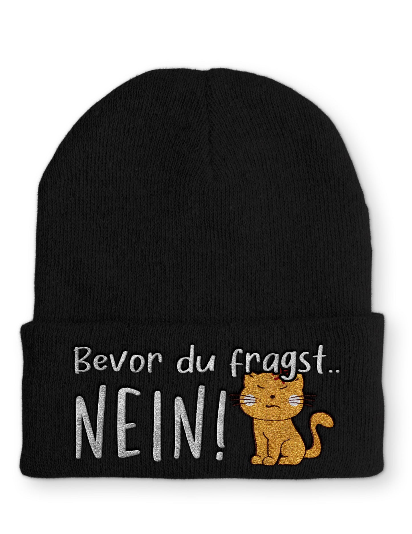 Mütze Bevor du fragst... NEIN Katze