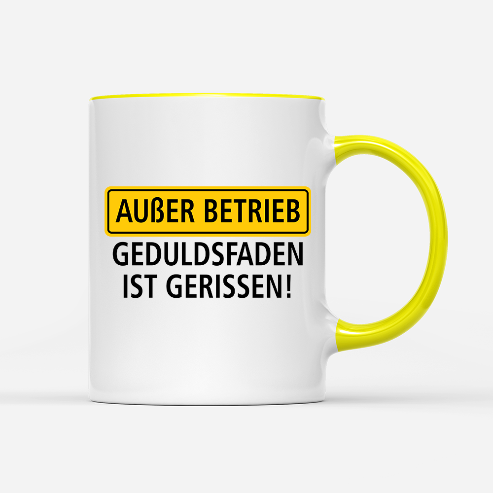 Tasse Außer Betrieb