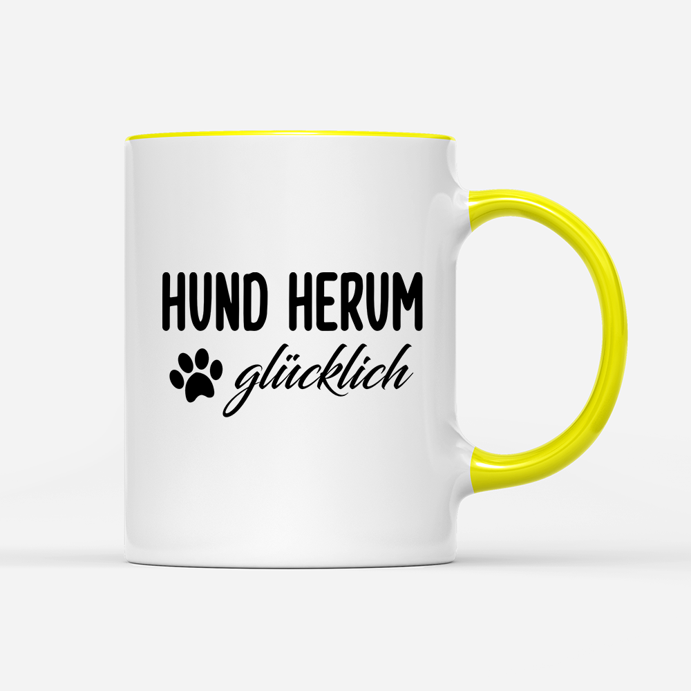 Tasse Hund herum glücklich