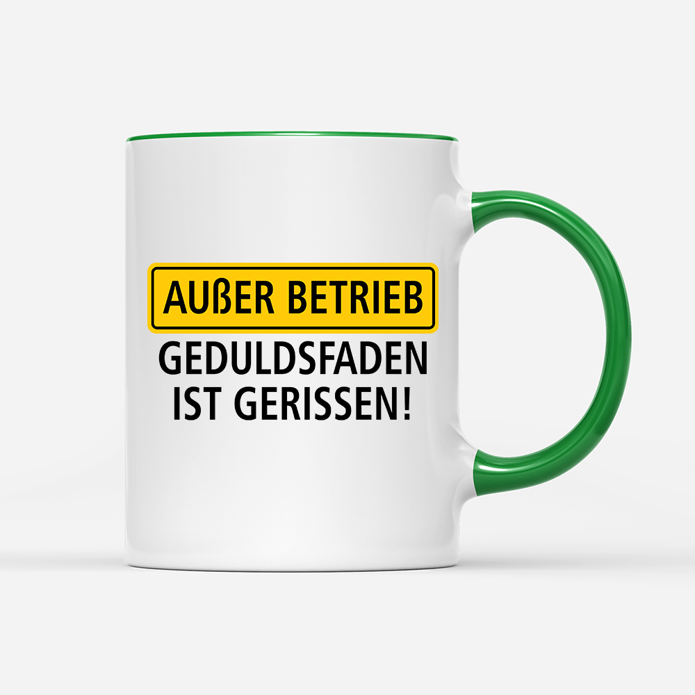Tasse Außer Betrieb