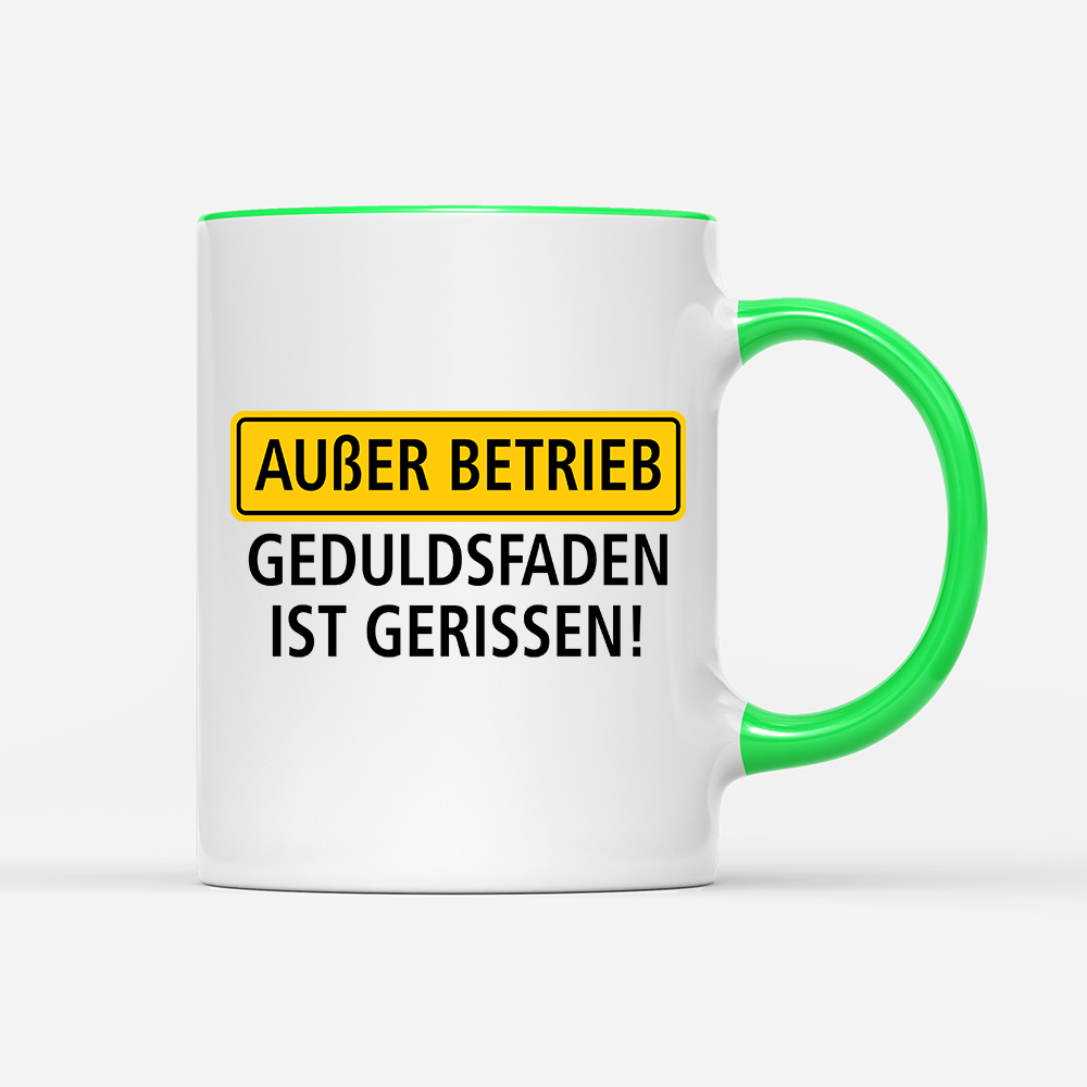 Tasse Außer Betrieb