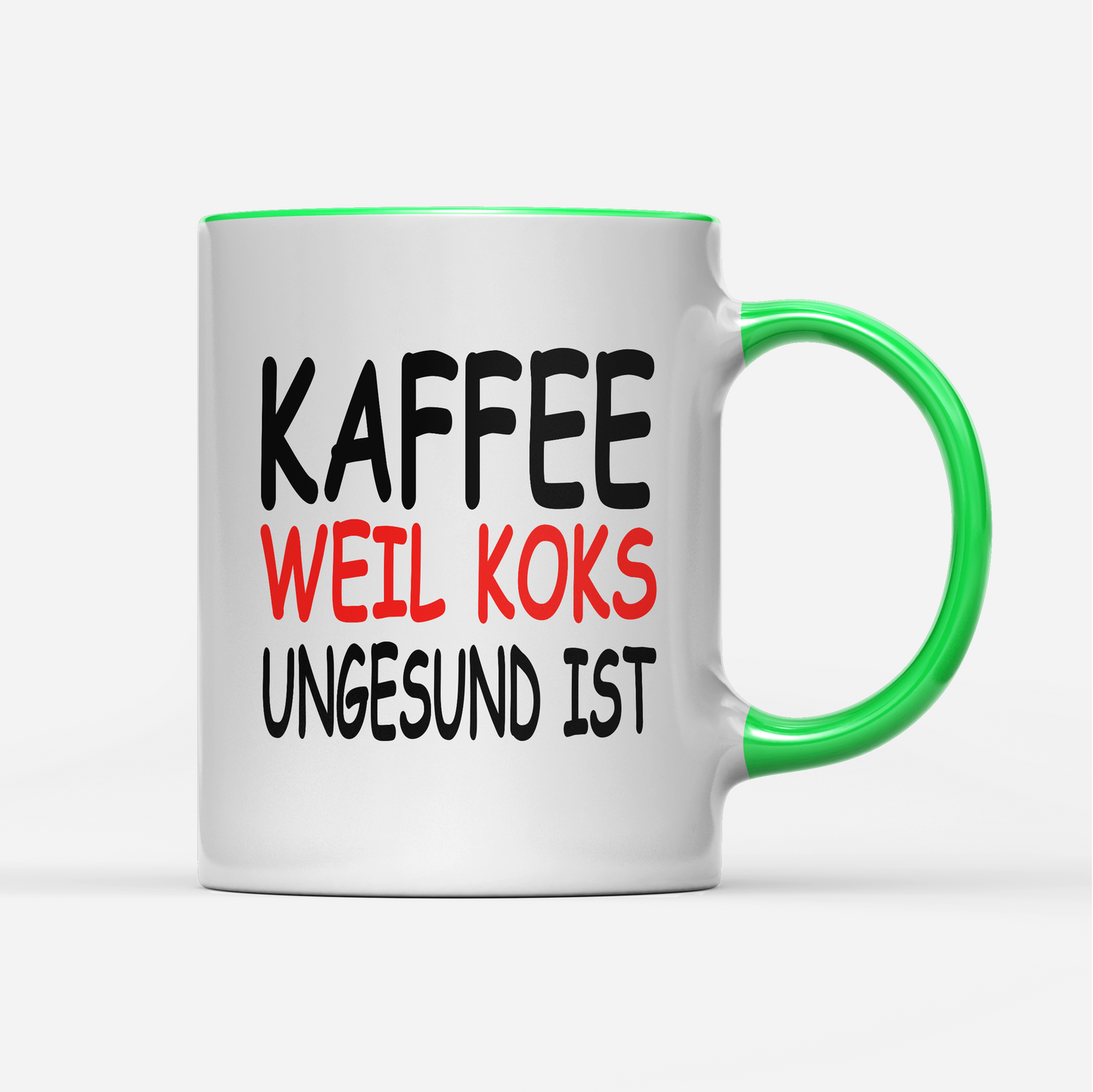 Tasse Kaffee weil Koks ungesund ist