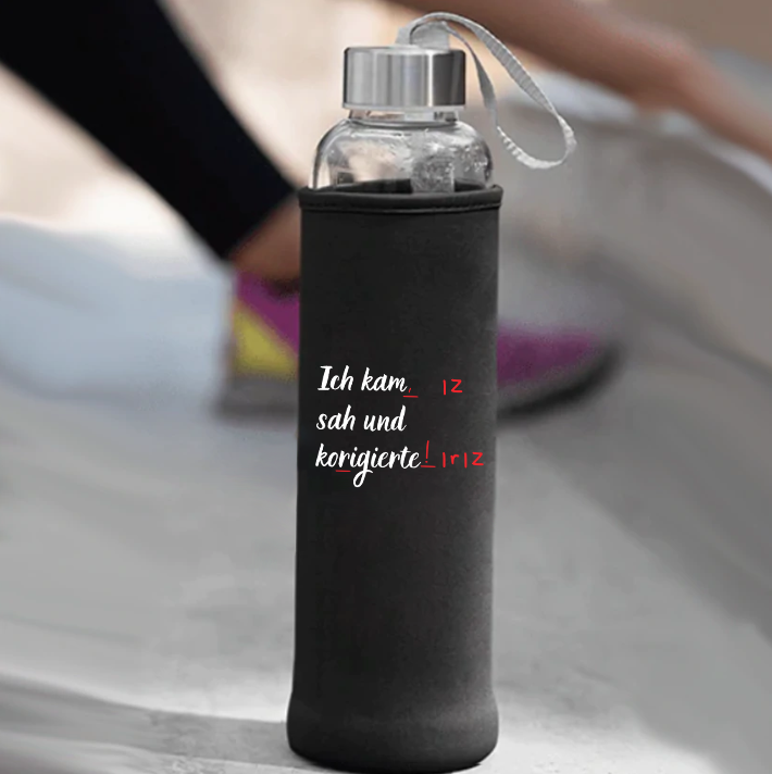 Ich kam sah und korrigierte Trinkflasche 500ml