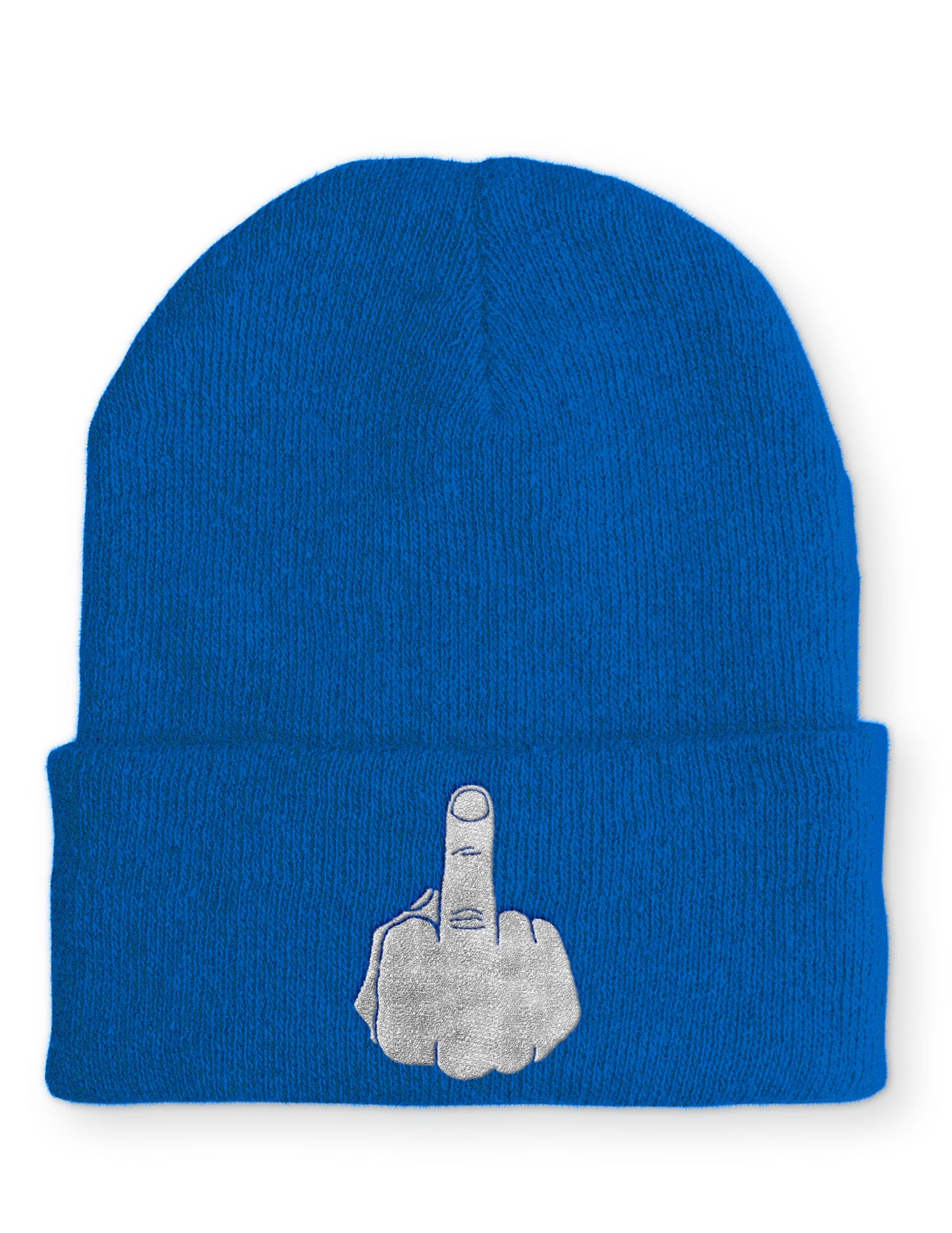 Mittelfinger Statement Beanie Mütze mit Spruch