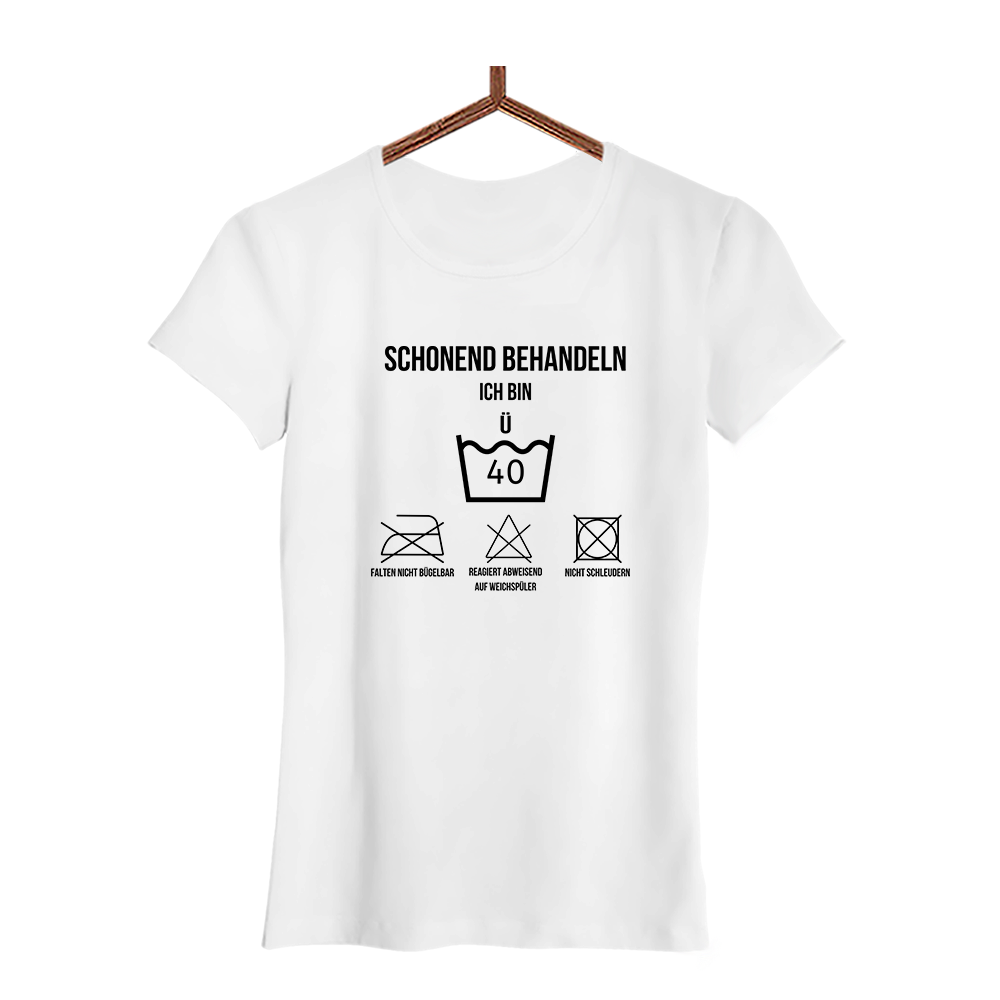 Damen T-Shirt Schonend behandeln 40