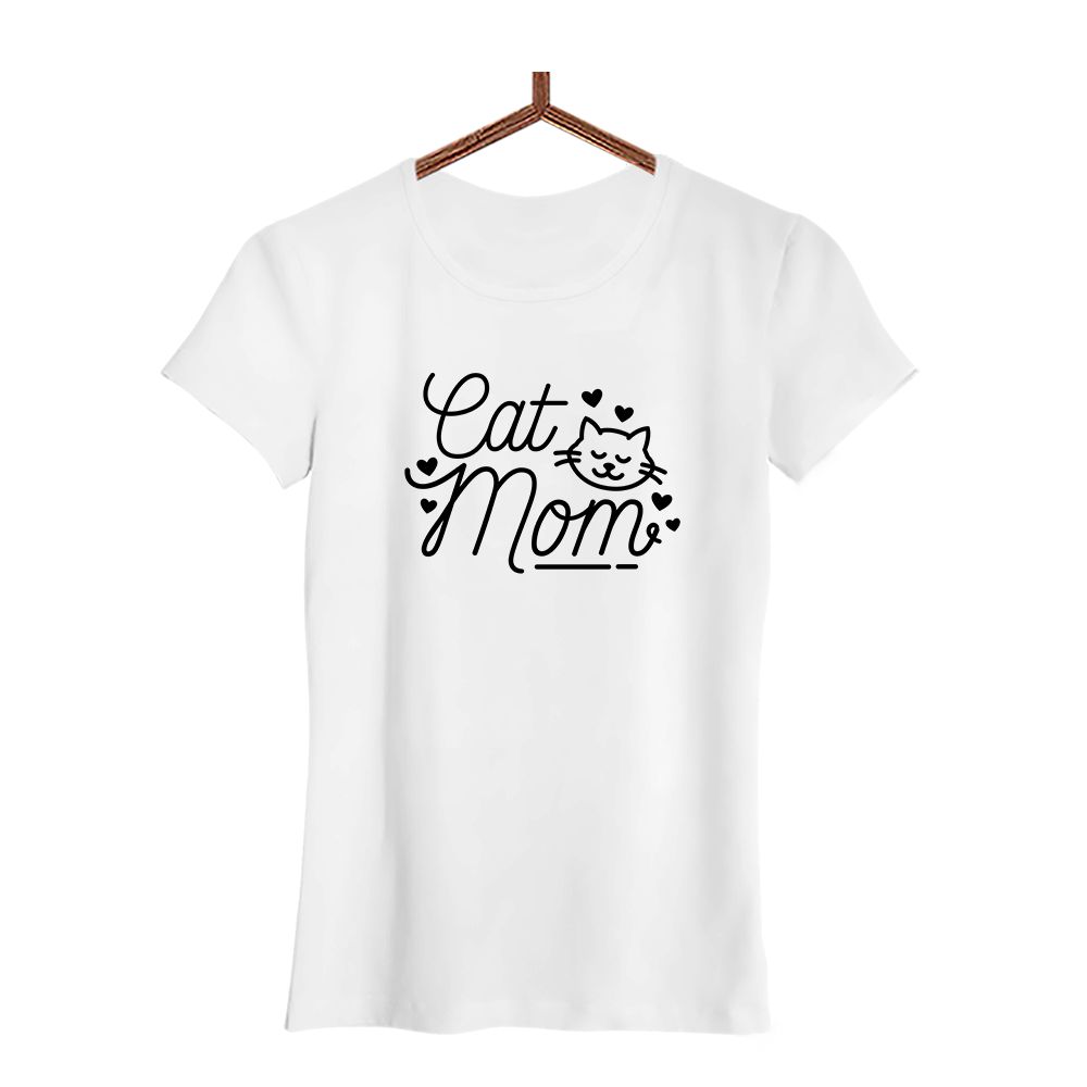 Damen T-Shirt Cat Mom