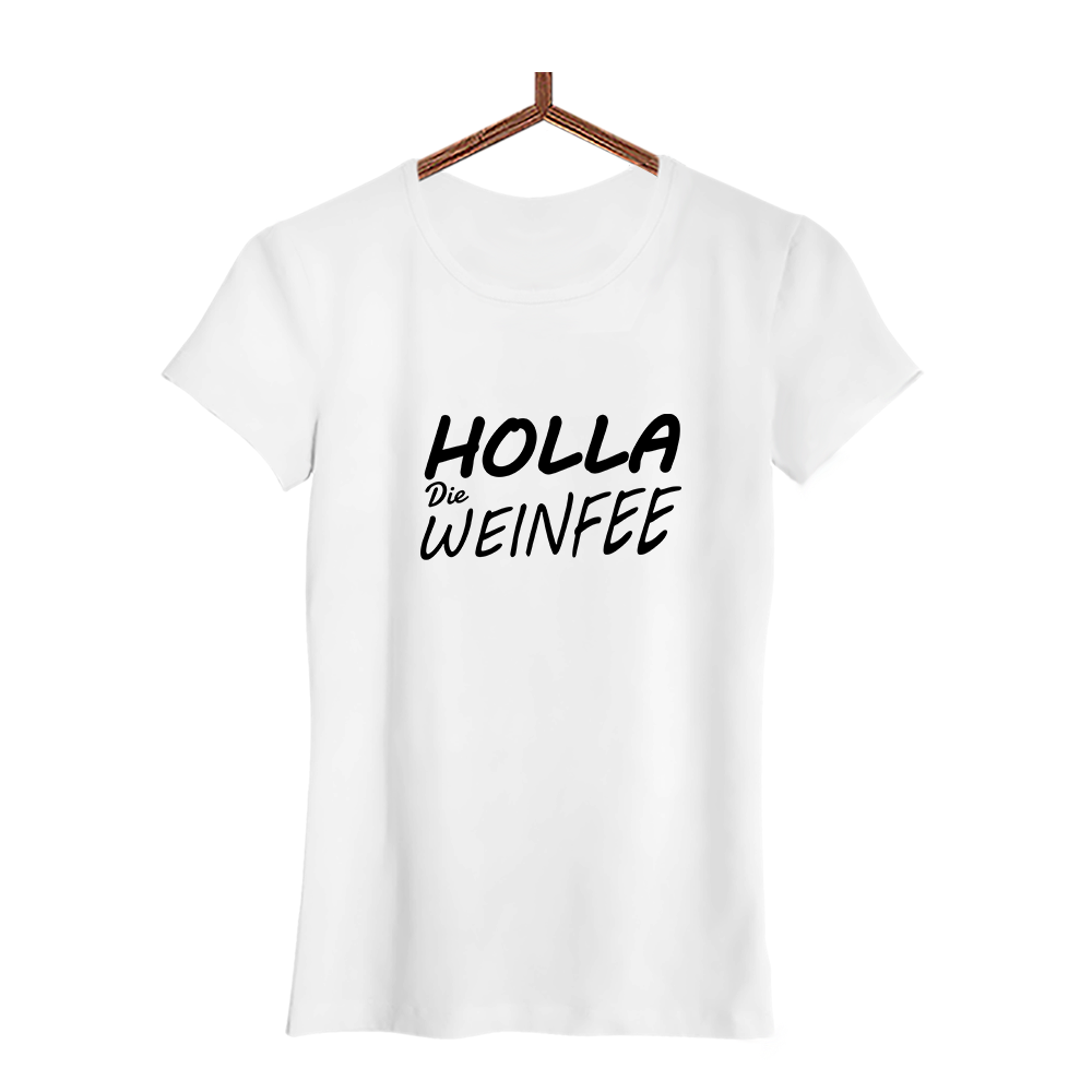Damen T-Shirt Holla Die Weinfee