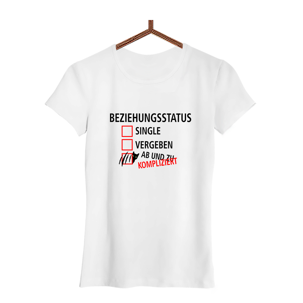 Damen T-Shirt Beziehungsstatus kompliziert
