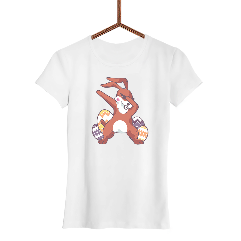 Damen T-Shirt Dabbing Bunny