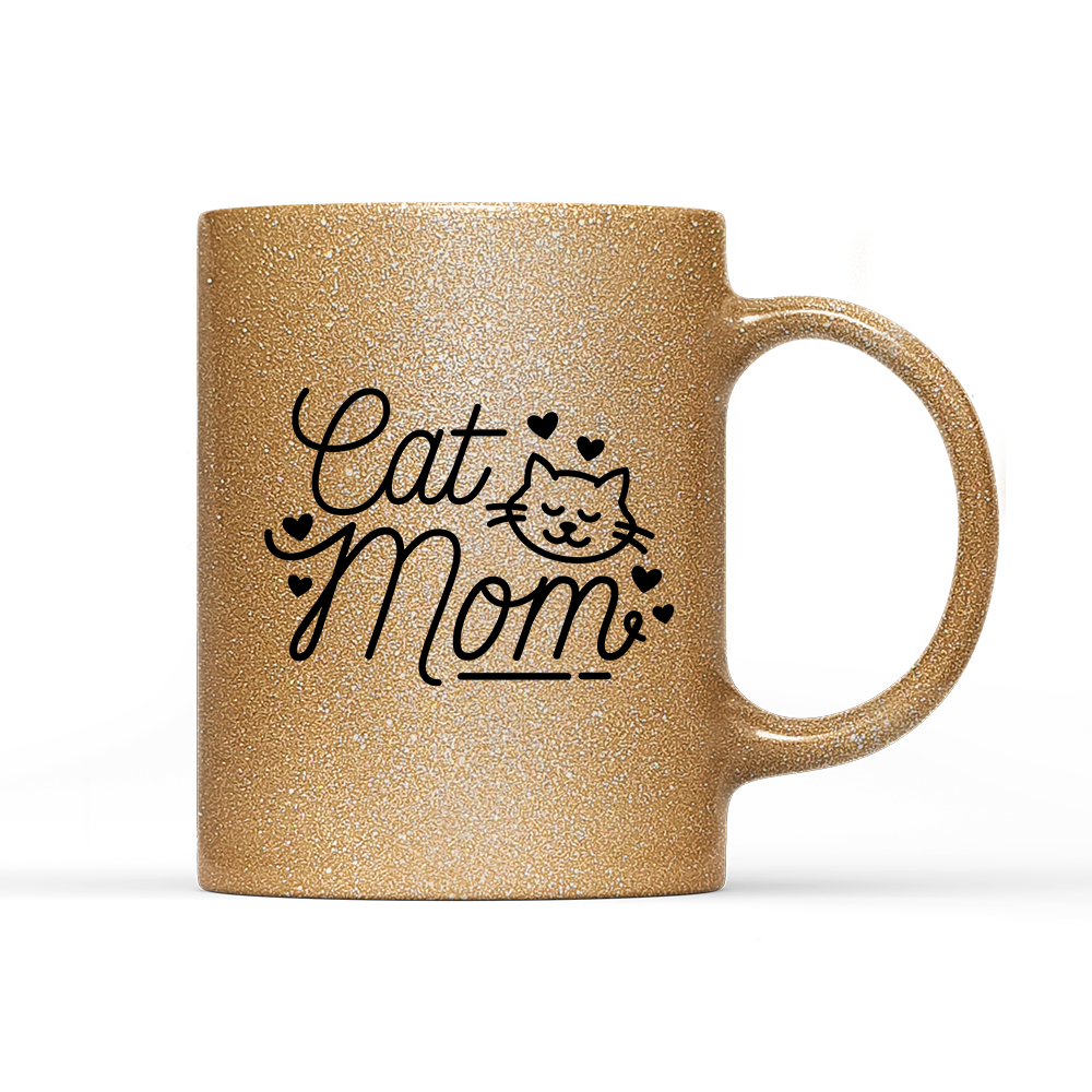 Tasse Glitzer Edition Cat Mom