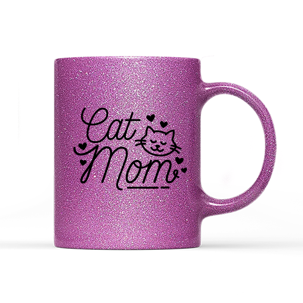 Tasse Glitzer Edition Cat Mom