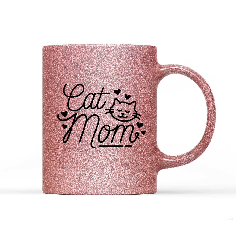 Tasse Glitzer Edition Cat Mom
