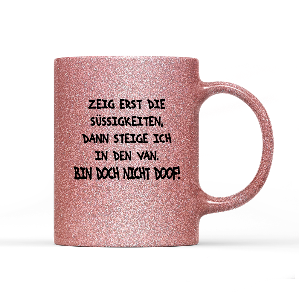 Tasse Glitzer Edition Bin doch nicht doof