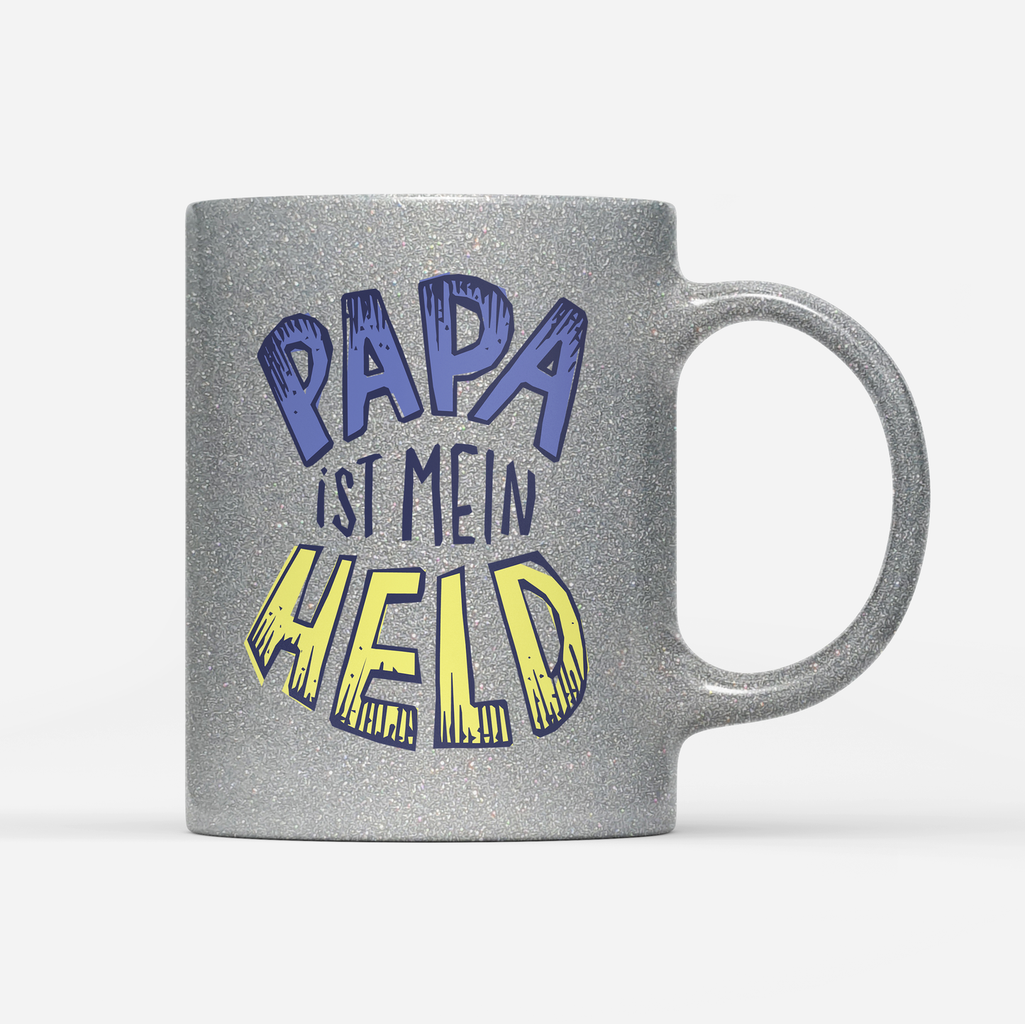 Tasse Glitzer Edition Papa ist mein Held