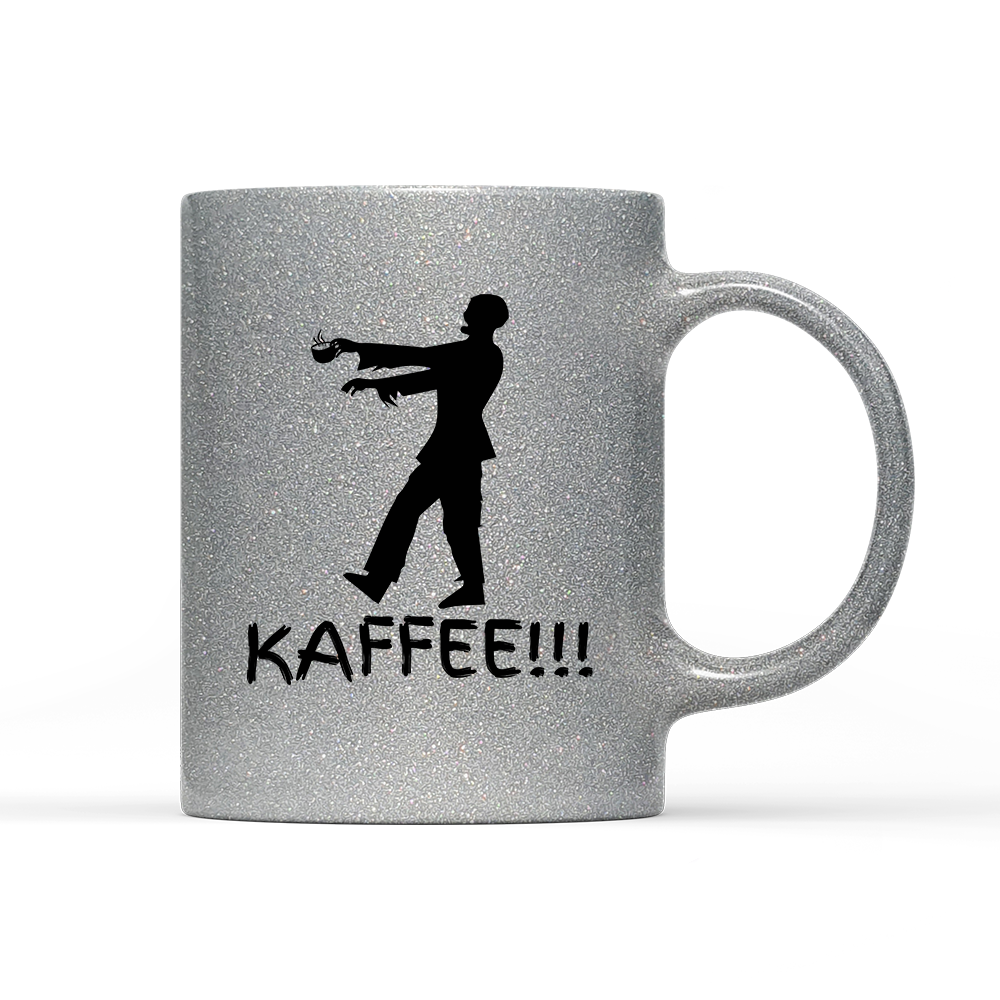 Tasse Glitzer Edition Zombie Kaffee