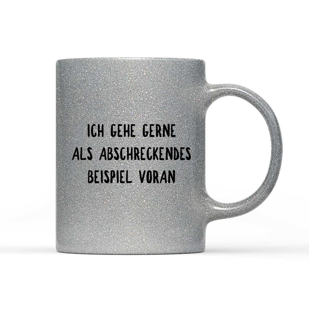 Tasse Glitzer Edition Abschreckendes Beispiel
