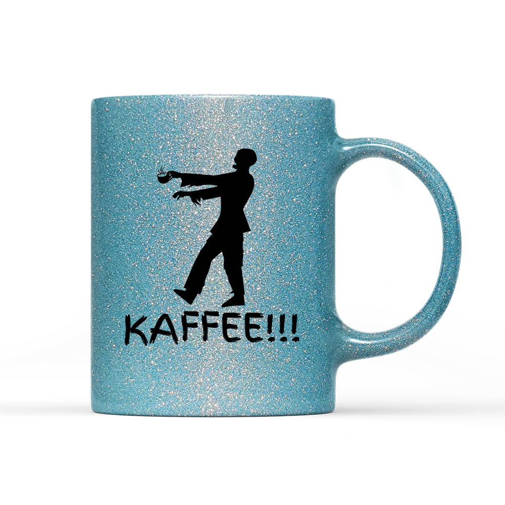 Tasse Glitzer Edition Zombie Kaffee