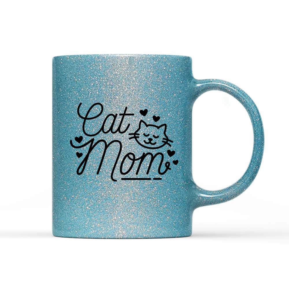 Tasse Glitzer Edition Cat Mom