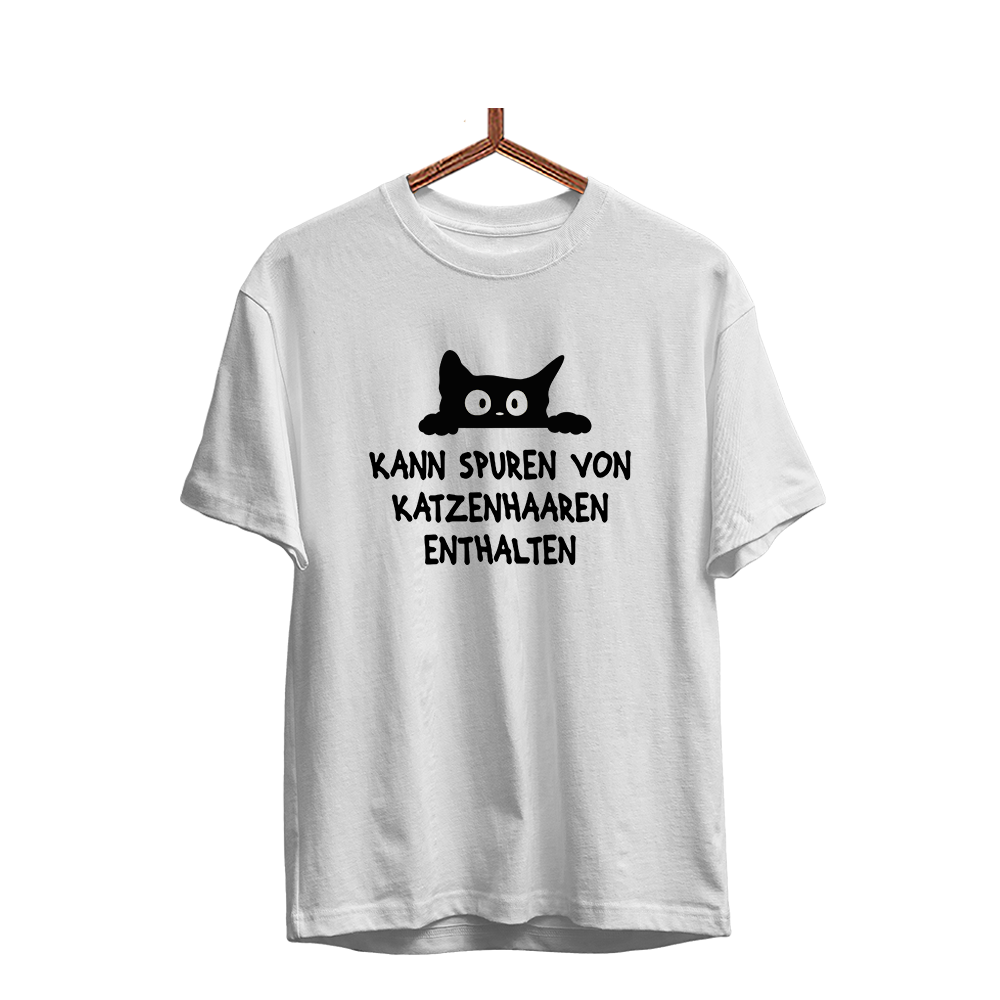 Herren T-Shirt Kann spuren von Katzenhaaren enthalten