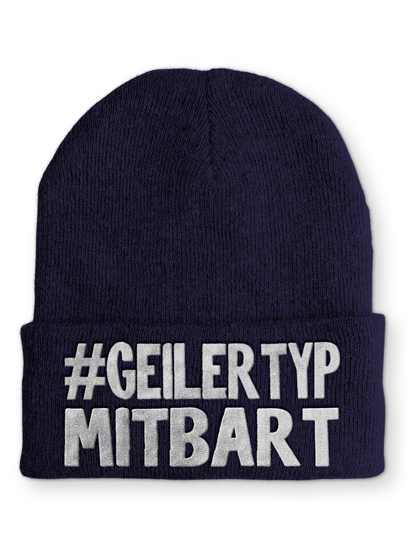 Geiler Typ mit Bart Statement Beanie Mütze mit Spruch