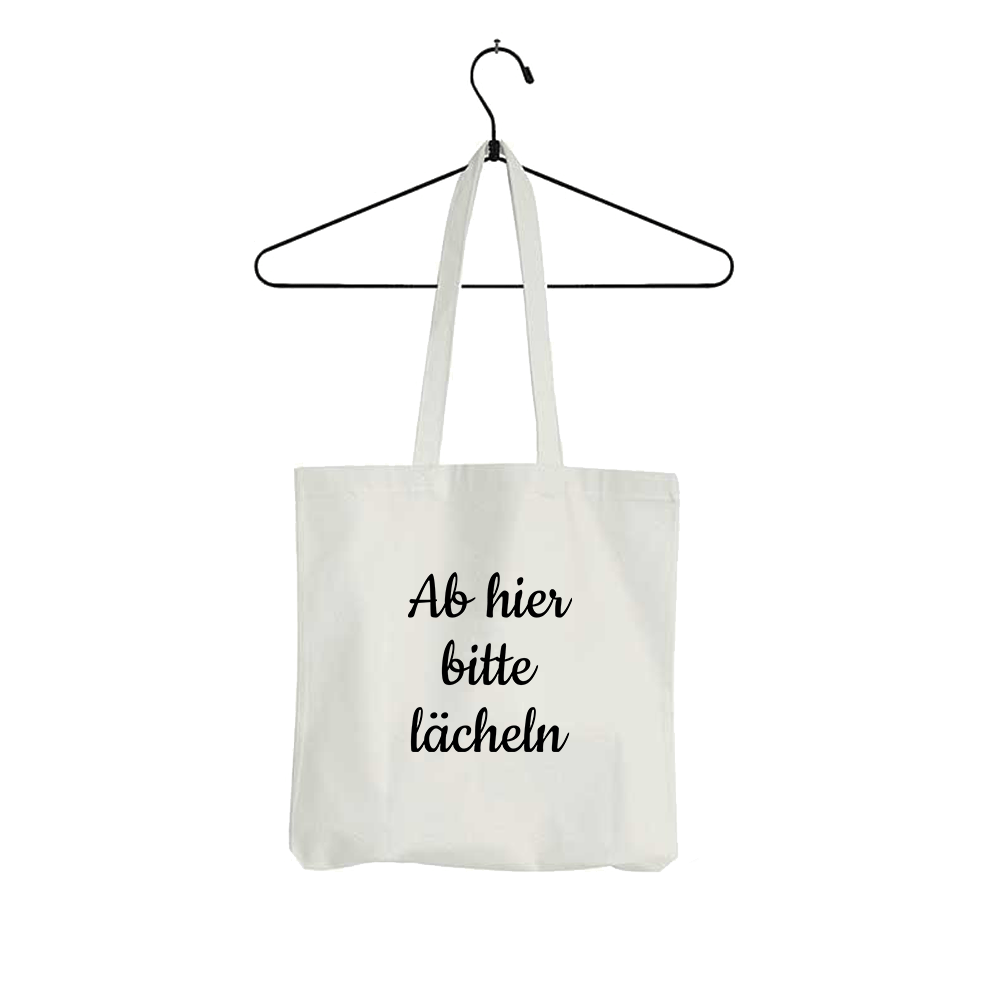 Tasche Ab hier bitte lächeln