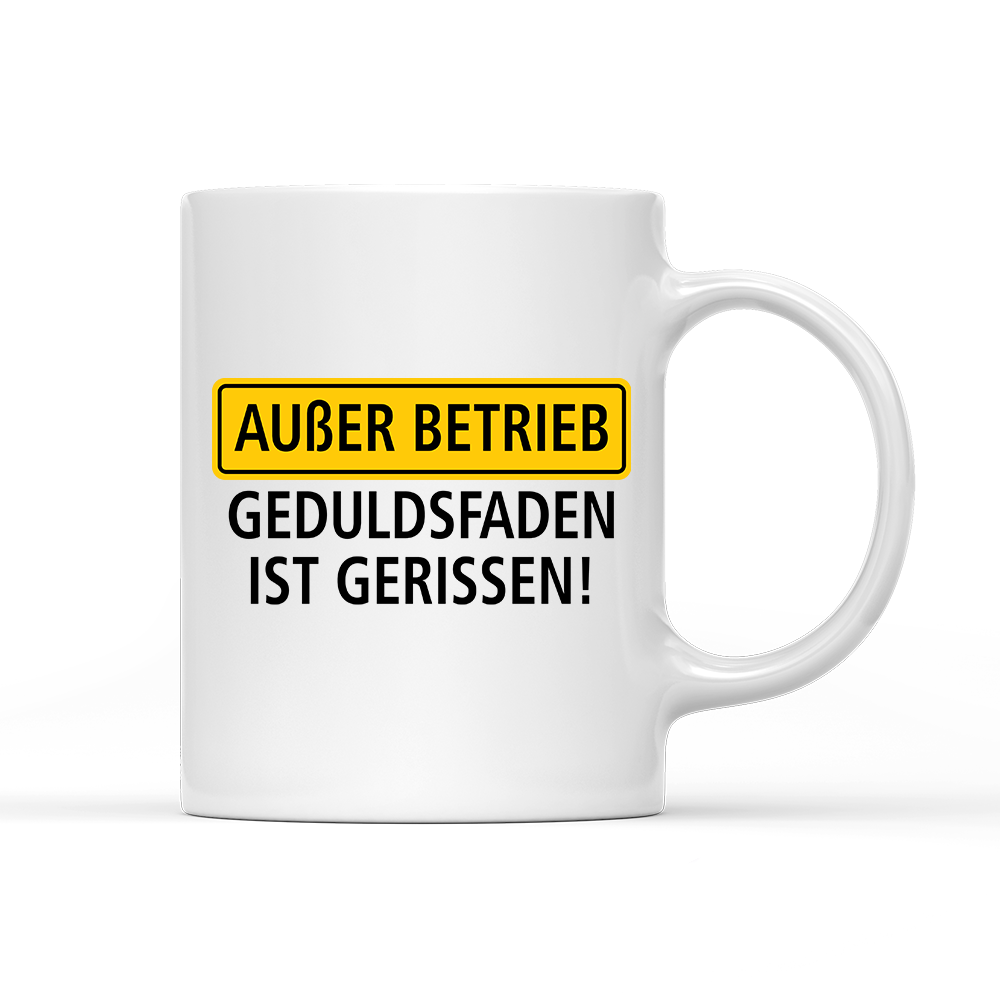 Tasse Außer Betrieb