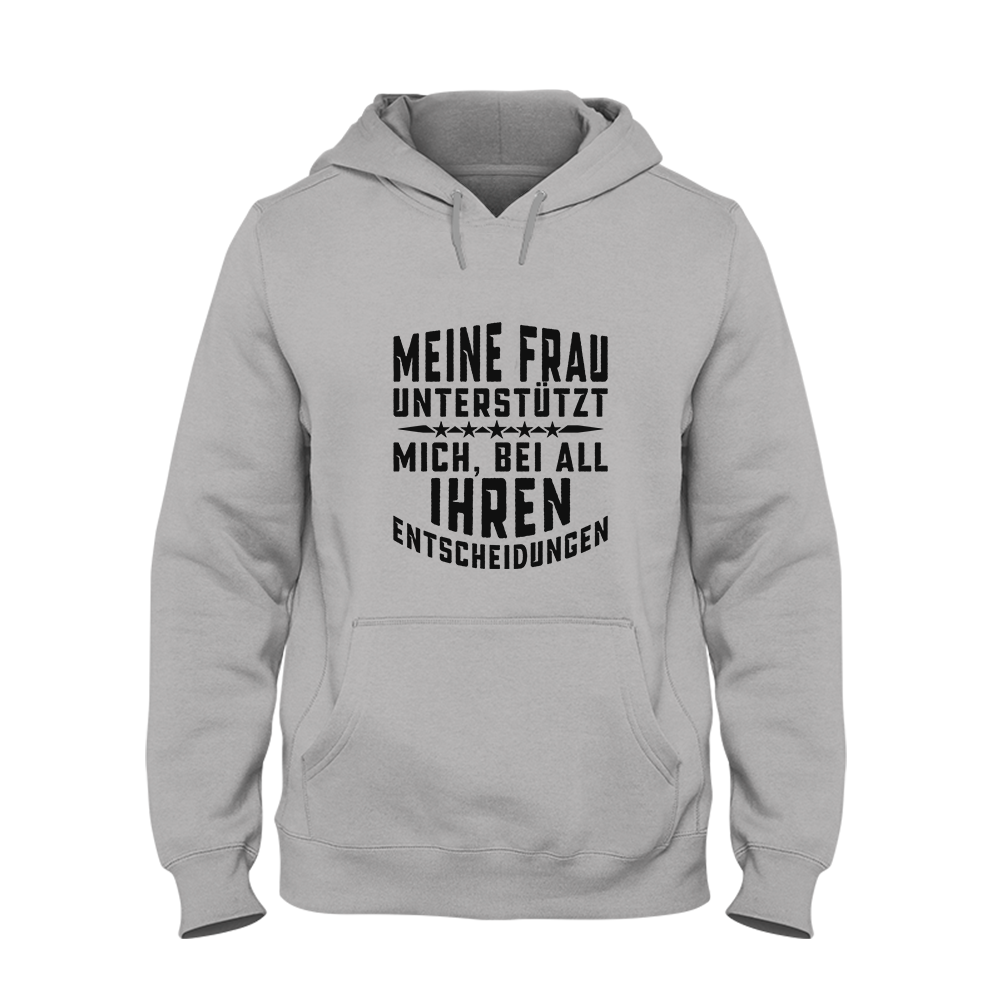 Hoodie Unisex Meine Frau unterstützt mich