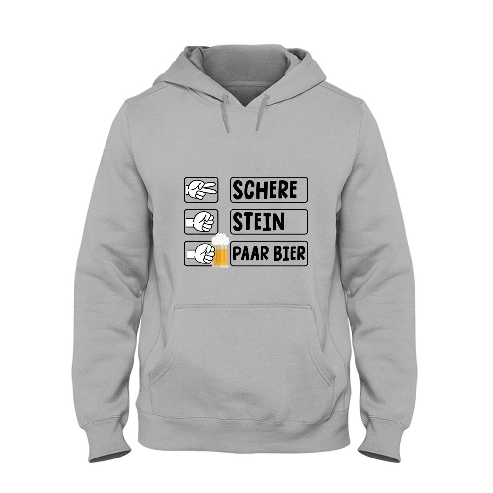 Hoodie Schere Stein Paar Bier