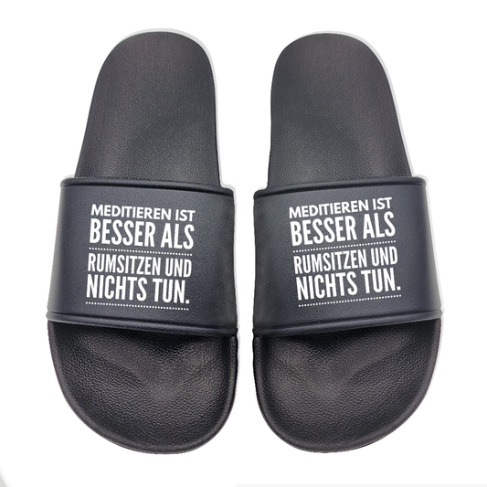 Badeschuhe Meditieren ist besser als rumsitzen und nichts tun