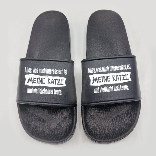 Badeschuhe Alles, was mich interessiert, ist meine Katze und vielleicht drei Leute