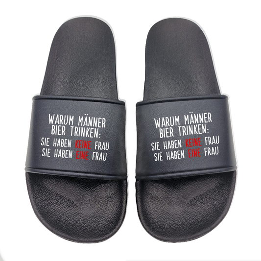 Badeschuhe Warum Männer Bier trinken