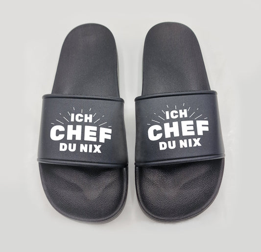 Badeschuhe Ich Chef du Nix!