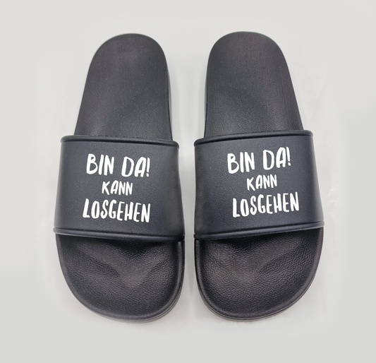 Badeschuhe Bin da kann losgehen