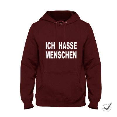 Hoodie Unisex Ich hasse Menschen