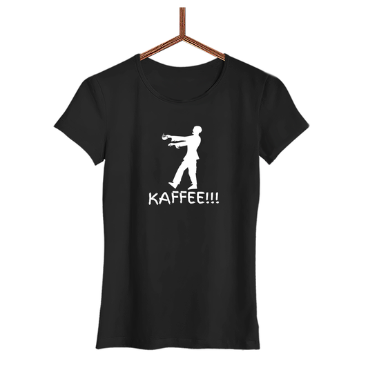 Damen T-Shirt Zombie Kaffee