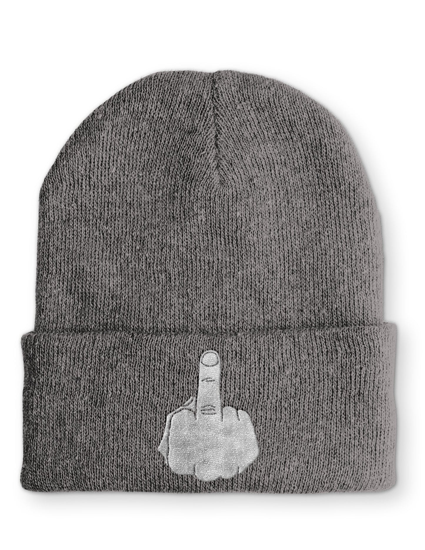 Mittelfinger Statement Beanie Mütze mit Spruch