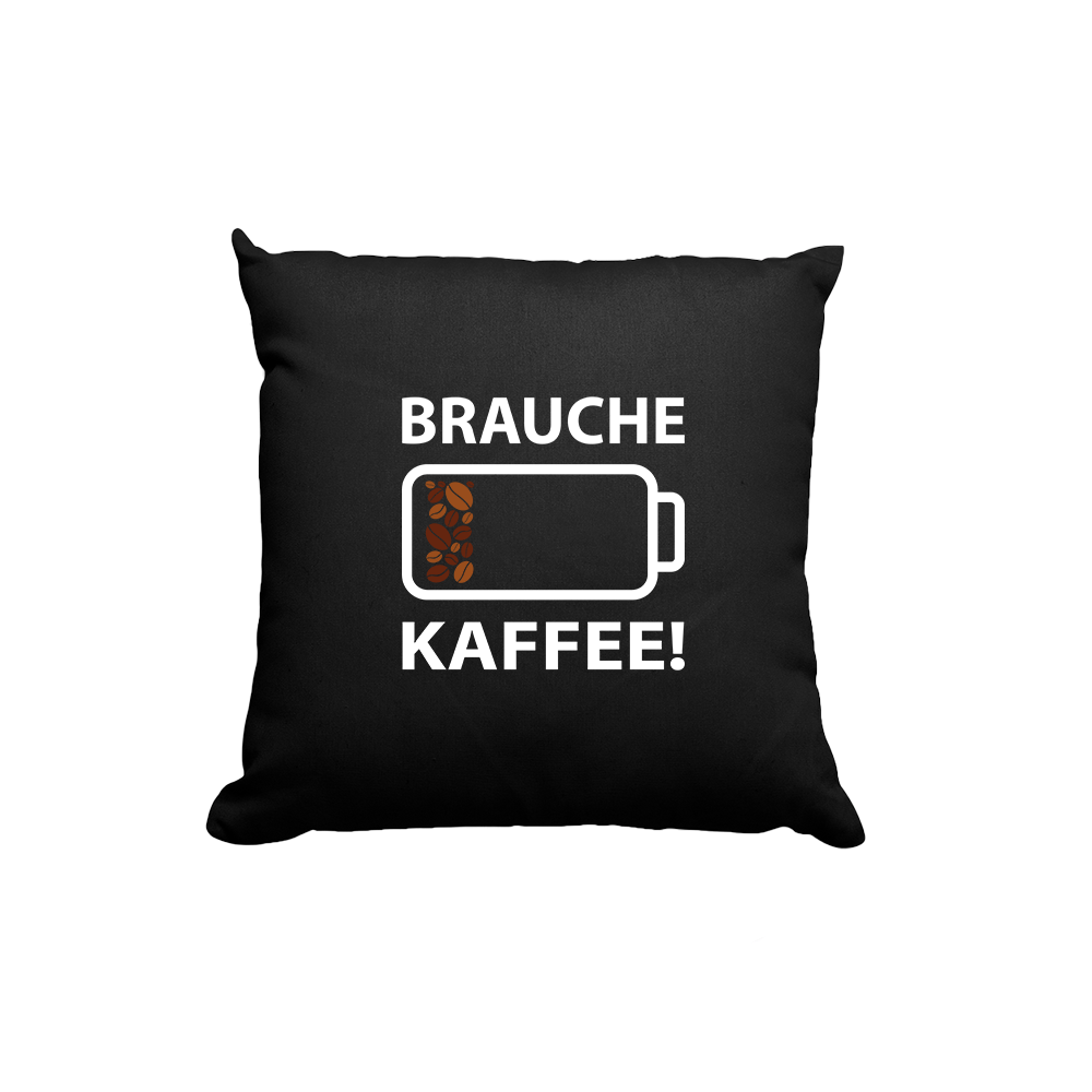 Kissen-schwarz- Brauche Kaffee