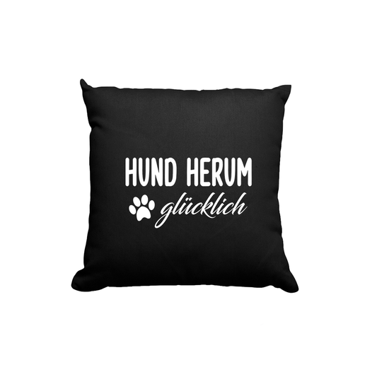 Kissen Hund herum glücklich