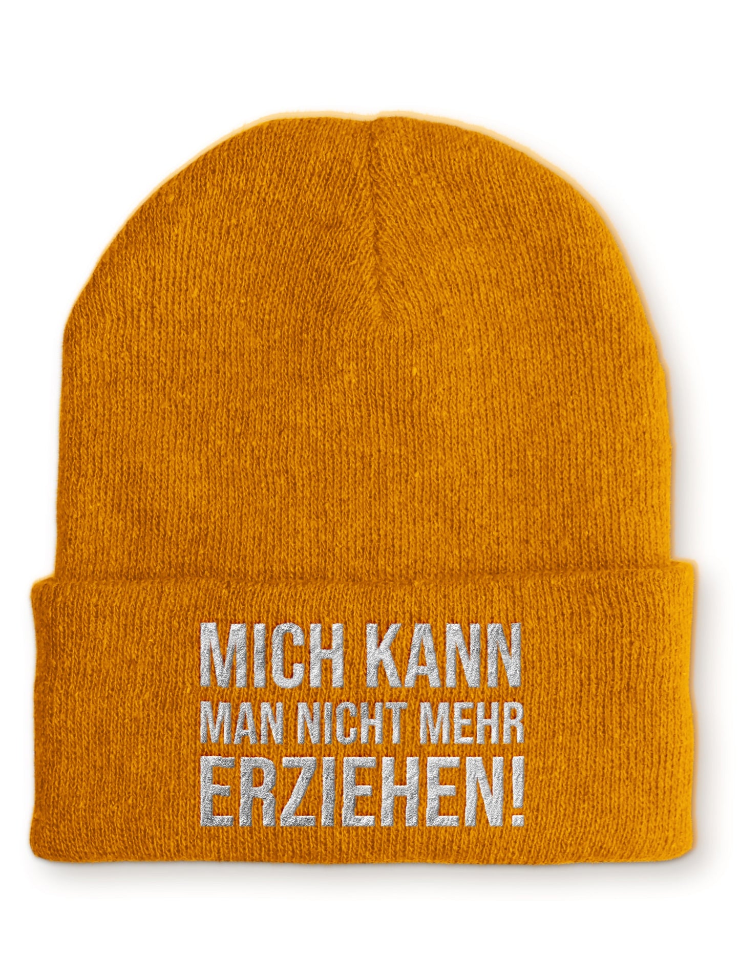 Mich kann man nicht mehr erziehen! Statement Beanie Mütze mit Spruch