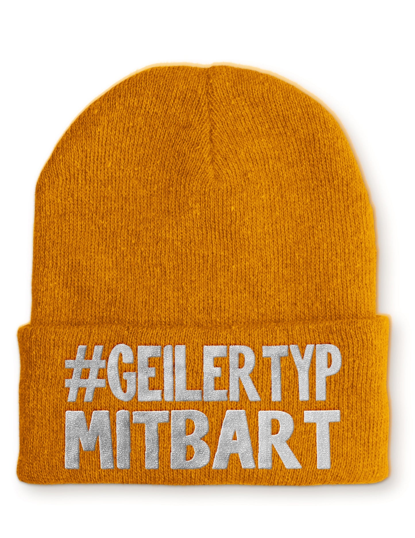 Geiler Typ mit Bart Statement Beanie Mütze mit Spruch